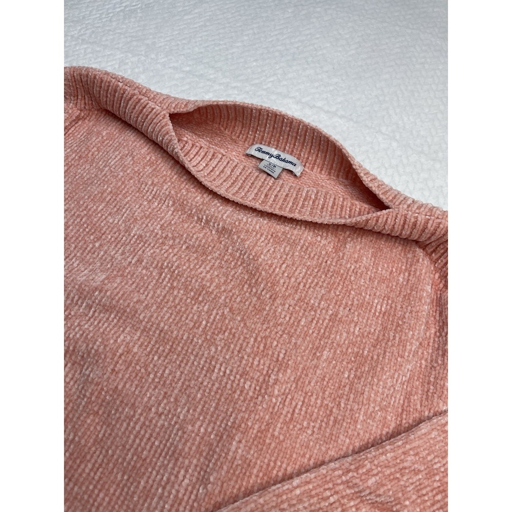 Tommy Bahama Women's  Luna Chenille Boat‎ Neck Sweater Orange/Pink  Soft Knit S